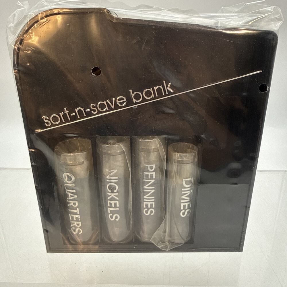 VINTAGE Sort N Save Bank Coin Sorter Money Counting System Gamex 1987 80s NEW